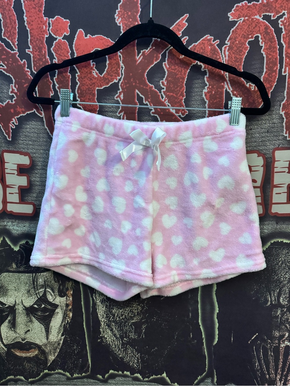 Weekend Edition Cozy Pink Heart Fleece Pyjama Shorts